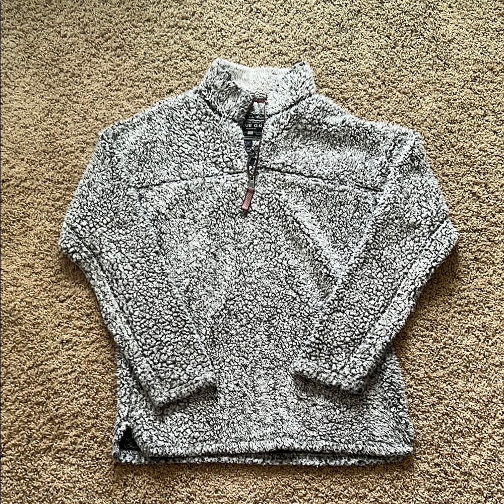 True Grit Charcoal Sherpa Fleece Pullover